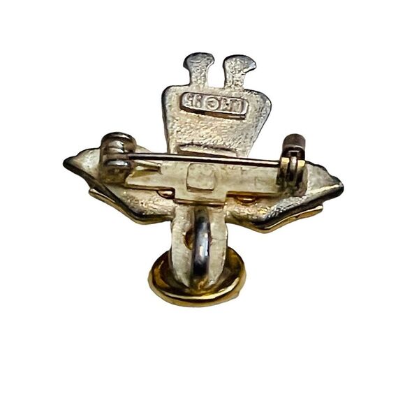 10/$25🦋 Vintage IMO 1995 Silver & Gold Two-Tone Guardian Angel Pin - Picture 11 of 14